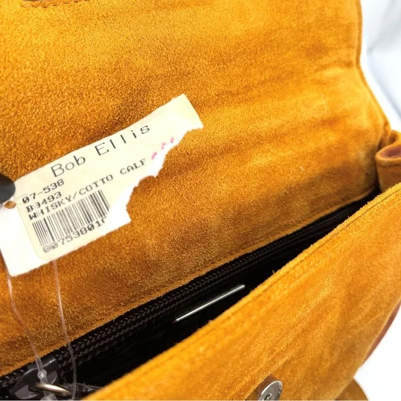 Prada Authentic Vintage 90’s Rare Two Tone Brown Shoulder Bag Suede NWT - Picture 9 of 16